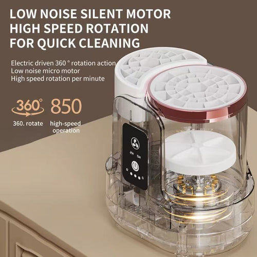 Electric Makeup Brush Cleaner & Dryer  Rechargeable Automatic Brush Washing Machine With Quick-Dry, Hands-Free Home Beauty Tool