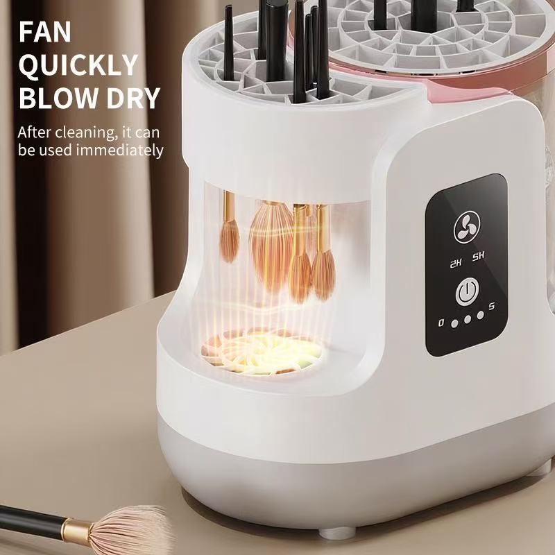 Electric Makeup Brush Cleaner & Dryer  Rechargeable Automatic Brush Washing Machine With Quick-Dry, Hands-Free Home Beauty Tool