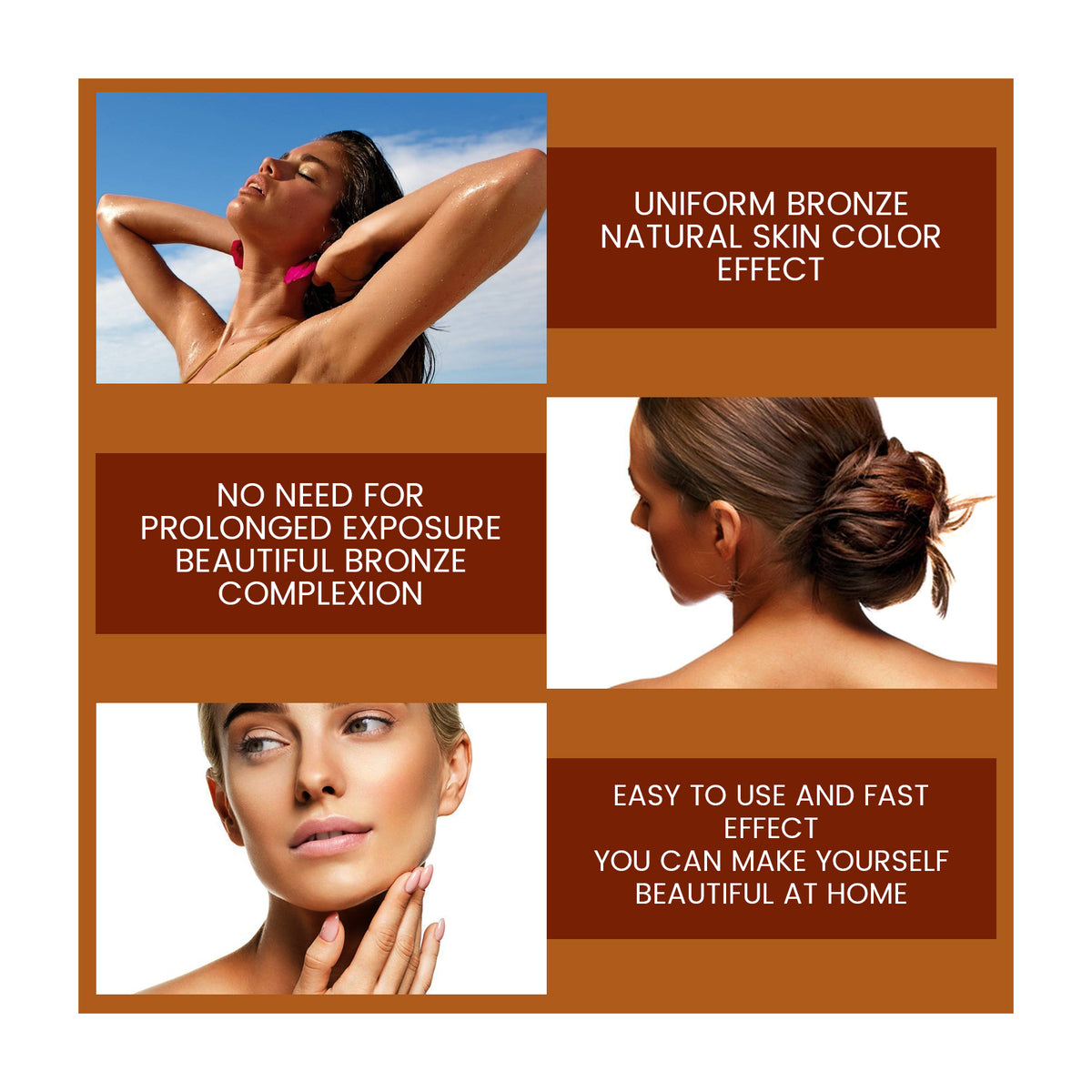 Facial Serum Blackening Natural Fashion Wheat Bronze Moisturizing Beauty Sunscreen Skin Lotion